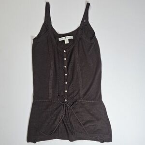Vintage Tommy Hilfiger Silk Top Womens Size Small Brown Sleeveless Casual Blouse